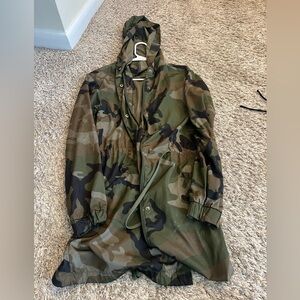 Camo rain jacket